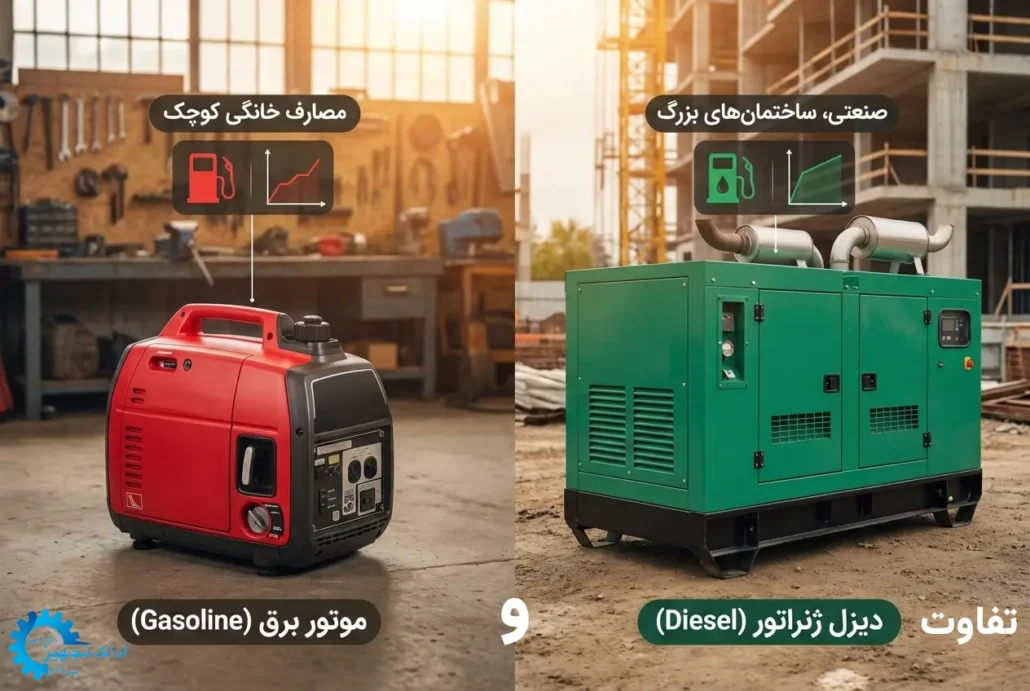 تفاوت موتور برق و دیزل ژنراتور