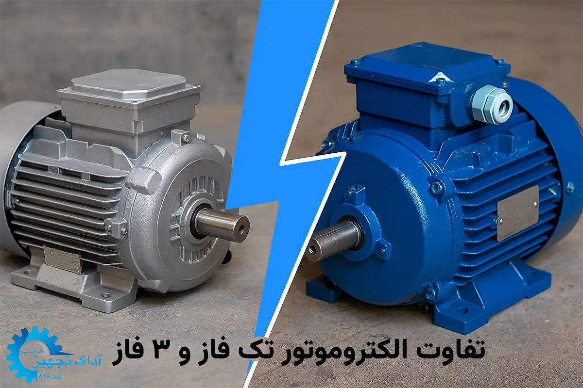 تفاوت الکتروموتور تک فاز و سه فاز