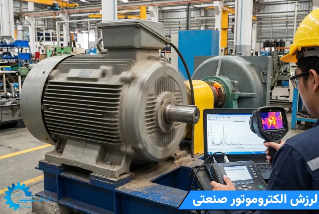 لرزش الکتروموتور صنعتی
